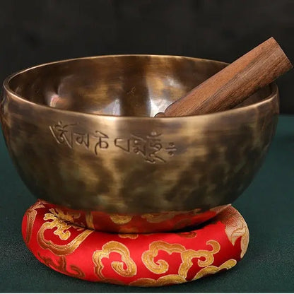 Nepal Tibetan Singing Bowl Set - Handcrafted 7 Metal  Meditation Bowl with Mallet | Free US Shipping